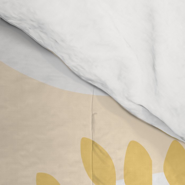 Floral Prints, Leaves and Blooms, Yellow and White Comforter Gallery Image 4