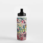 Urban Graffiti Paper Street Art Water Bottle Gallery Image 2