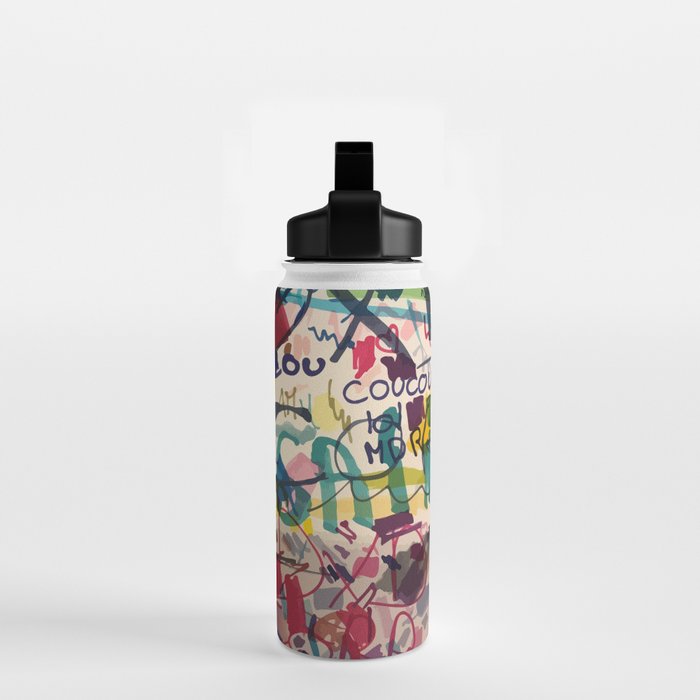 Urban Graffiti Paper Street Art Water Bottle Gallery Image 2