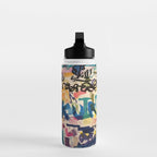 Urban Graffiti Paper Street Art Water Bottle Gallery Image 3