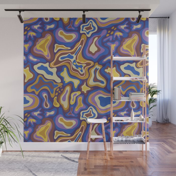 Splish splash blue Wall Mural Gallery Image 1