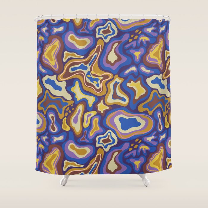 Splish splash blue Shower Curtain Gallery Image 1
