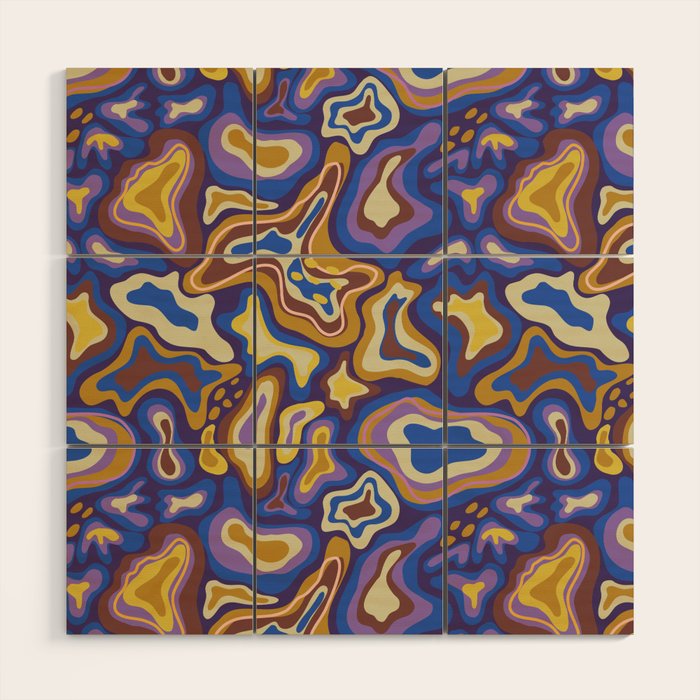 Splish splash blue Wood Wall Art Gallery Image 1