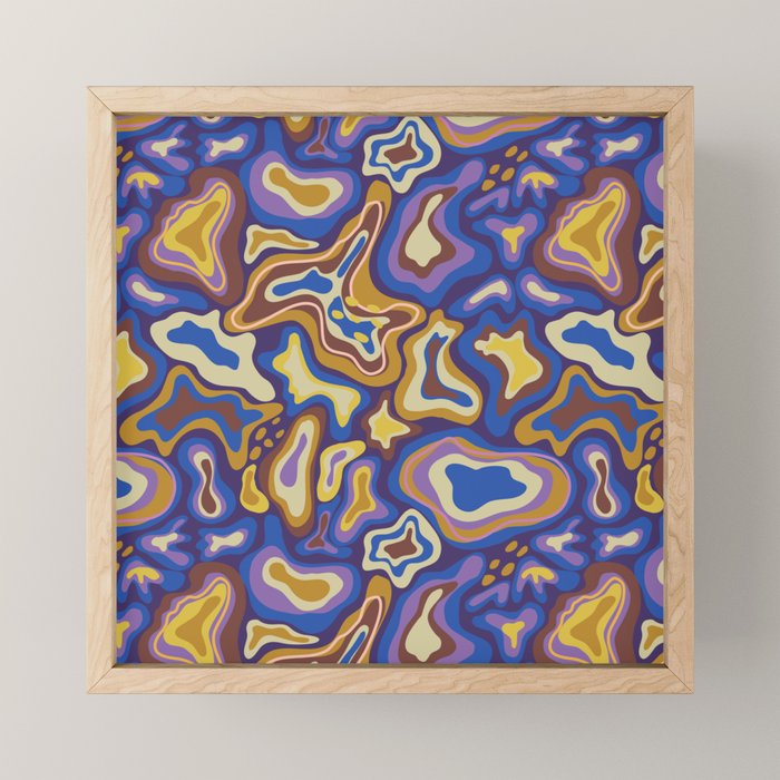 Splish splash blue Mini Art Print Gallery Image 1