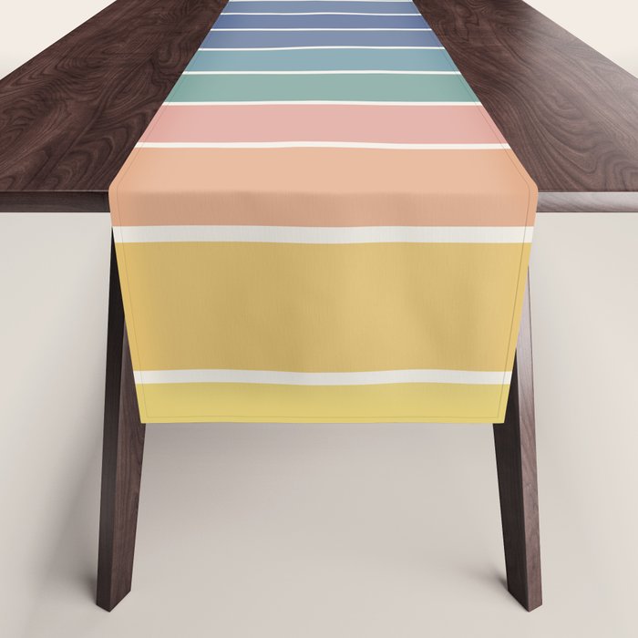 Gradient Arch XX Retro Mid Century Modern Rainbow Table Runner Gallery Image 1