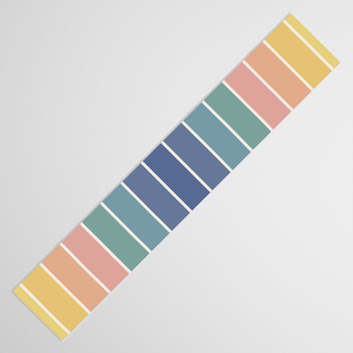 Gradient Arch XX Retro Mid Century Modern Rainbow Table Runner Gallery Image 3