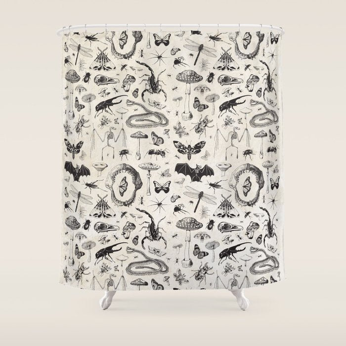 Bones, Bugs, Botanicals Shower Curtain Gallery Image 1