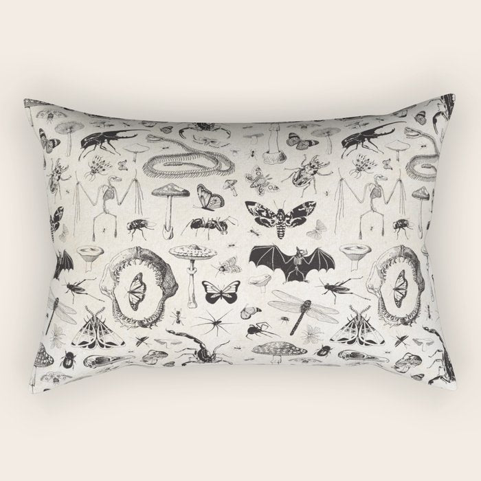 Bones, Bugs, Botanicals Rectangular Pillow Gallery Image 2