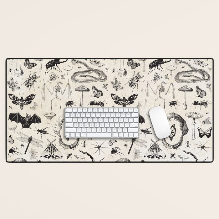 Bones, Bugs, Botanicals Desk Mat