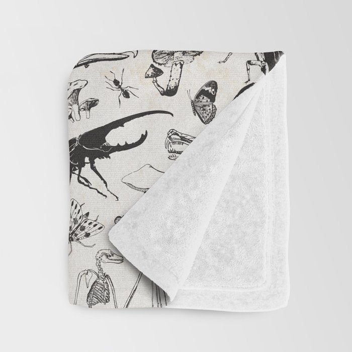 Bones, Bugs, Botanicals Throw Blanket Gallery Image 3
