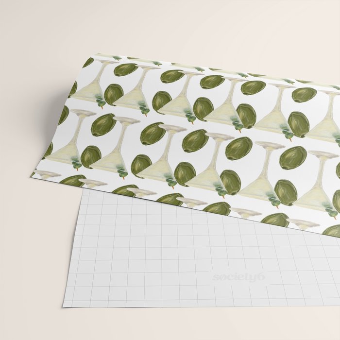 Dry Martini and Olives Happy Hour Wrapping Paper Gallery Image 2
