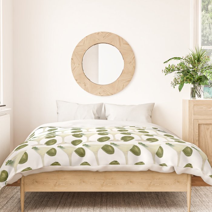Dry Martini and Olives Happy Hour Duvet Cover Gallery Image 3