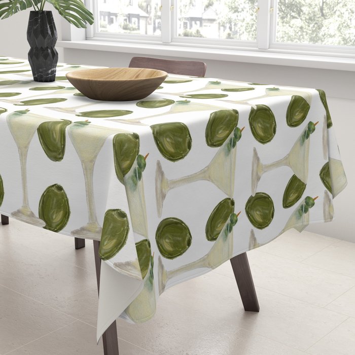 Dry Martini and Olives Happy Hour Tablecloth Gallery Image 3