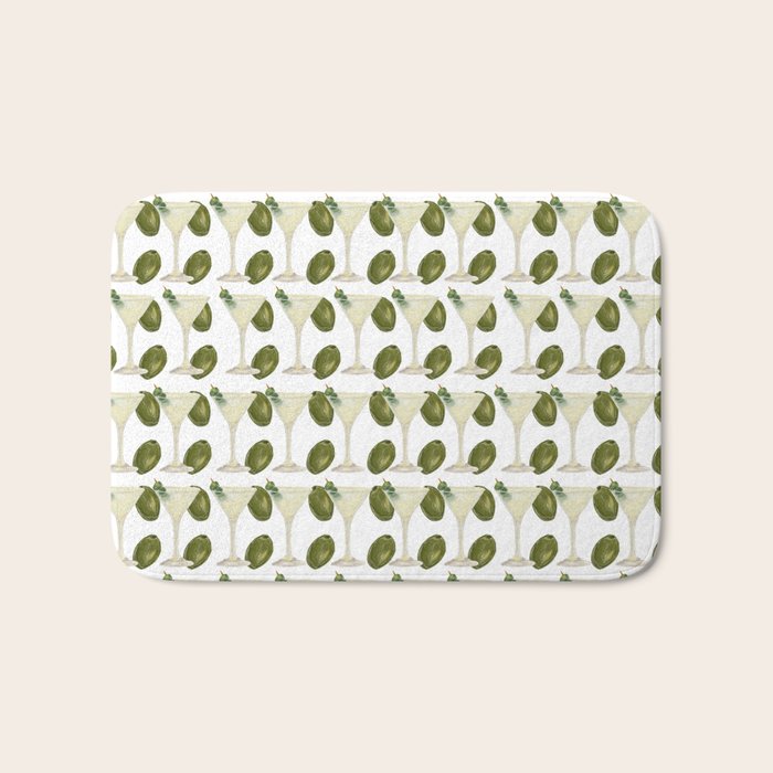 Dry Martini and Olives Happy Hour Bath Mat Gallery Image 1
