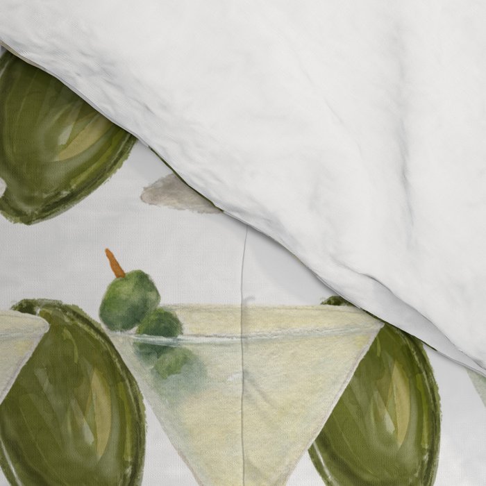 Dry Martini and Olives Happy Hour Comforter Gallery Image 4