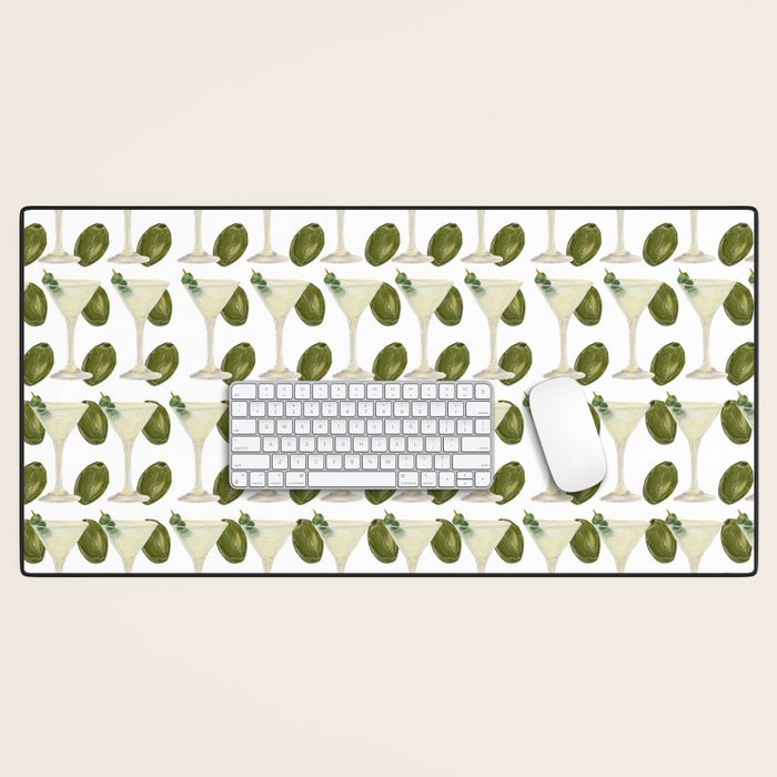 Dry Martini and Olives Happy Hour Desk Mat Gallery Image 1