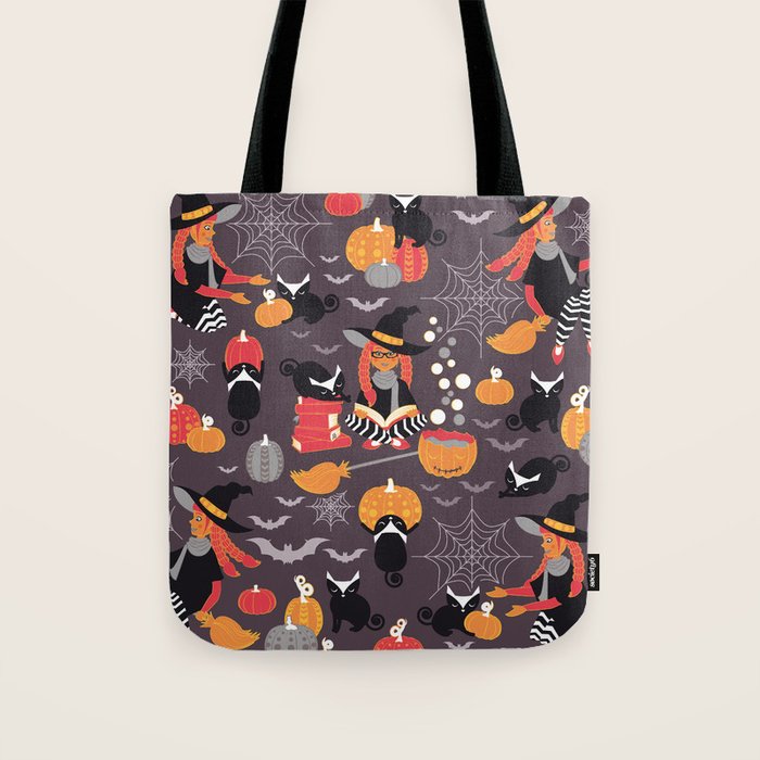Enchanted Vintage Halloween Spell Tote Bag Gallery Image 1