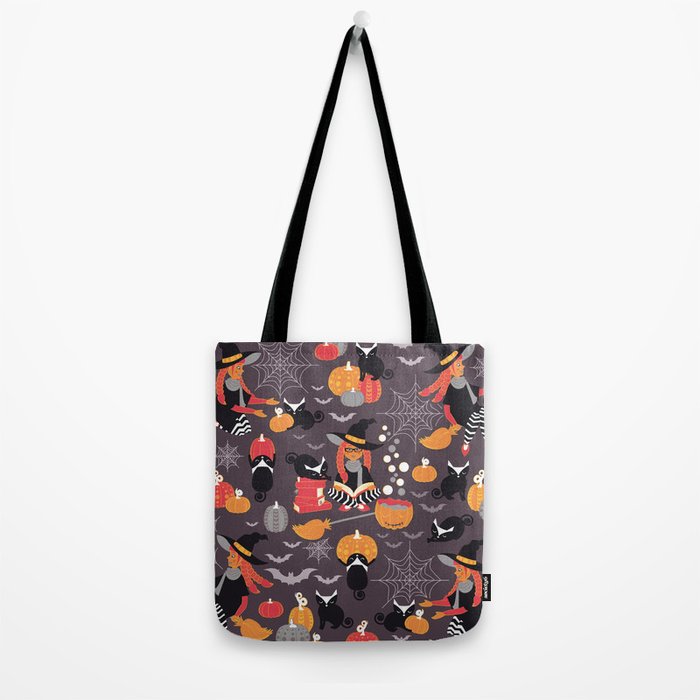 Enchanted Vintage Halloween Spell Tote Bag Gallery Image 2
