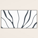 Modern Boho Art Nouveau Floral 3.1 ochre green grey Desk Mat Gallery Image 3