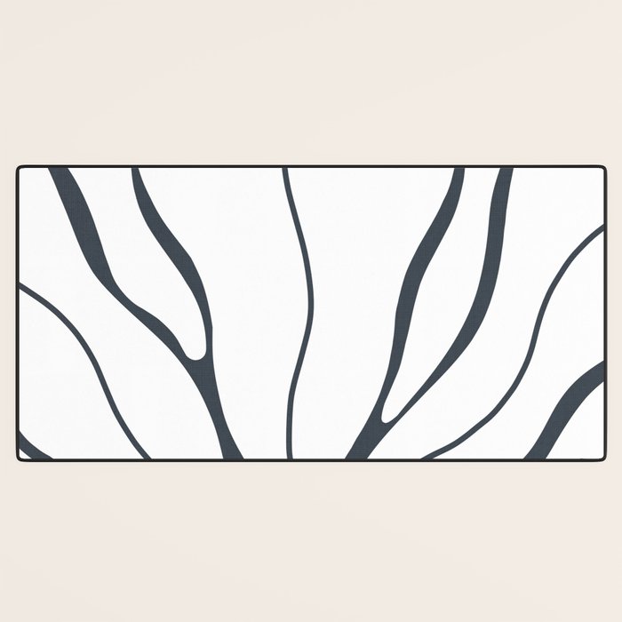 Modern Boho Art Nouveau Floral 3.1 ochre green grey Desk Mat Gallery Image 3
