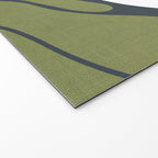 Modern Boho Art Nouveau Floral 3.1 ochre green grey Welcome Mat Gallery Image 2