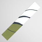 Modern Boho Art Nouveau Floral 3.1 ochre green grey Table Runner Gallery Image 3