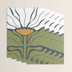 Modern Boho Art Nouveau Floral 3.1 ochre green grey Wrapping Paper Gallery Image 3