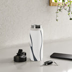 Modern Boho Art Nouveau Floral 3.1 ochre green grey Water Bottle Gallery Image 4