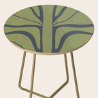 Modern Boho Art Nouveau Floral 3.1 ochre green grey Side Table Gallery Image 2