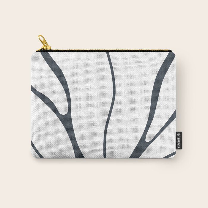 Modern Boho Art Nouveau Floral 3.1 ochre green grey Carry All Pouch Gallery Image 1