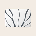 Modern Boho Art Nouveau Floral 3.1 ochre green grey Bath Mat Gallery Image 1