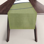 Modern Boho Art Nouveau Floral 3.1 ochre green grey Table Runner Gallery Image 1
