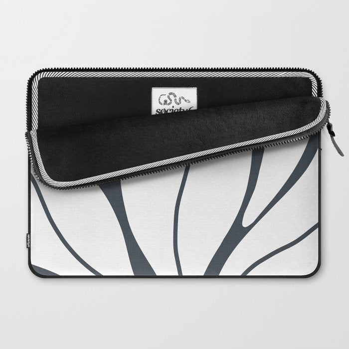 Modern Boho Art Nouveau Floral 3.1 ochre green grey Laptop Sleeve Gallery Image 2