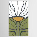 Modern Boho Art Nouveau Floral 3.1 ochre green grey Tablecloth Gallery Image 2