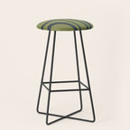 Modern Boho Art Nouveau Floral 3.1 ochre green grey Stool Gallery Image 1
