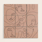 Blush Faces Wood Wall Art Gallery Image 1