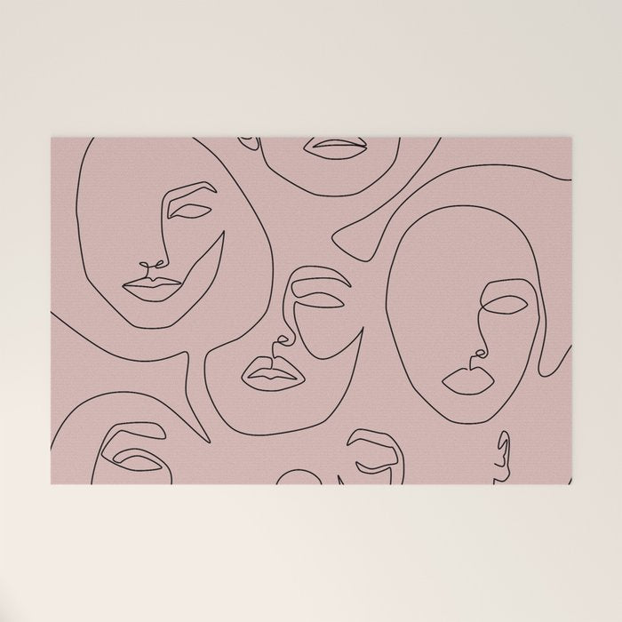 Blush Faces Welcome Mat Gallery Image 1