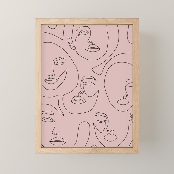 Blush Faces Mini Art Print Gallery Image 1