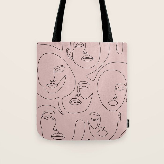 Blush Faces Tote Bag Gallery Image 1