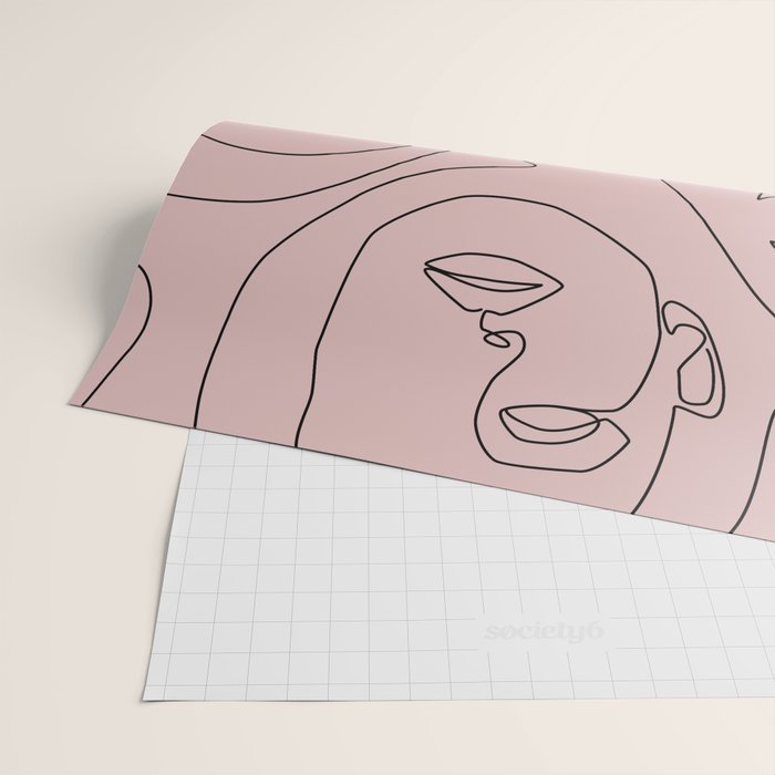 Blush Faces Wrapping Paper Gallery Image 2