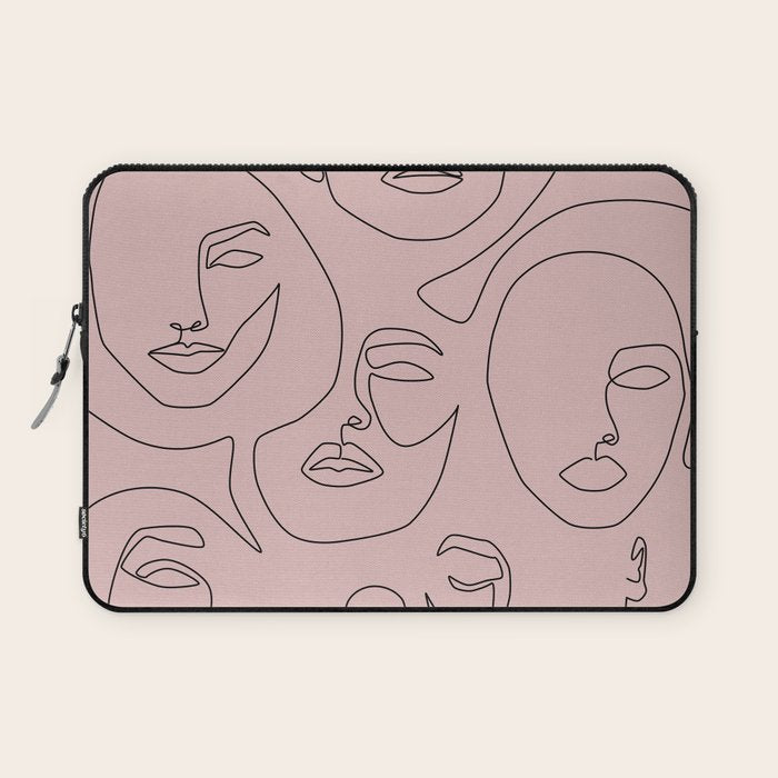 Blush Faces Laptop Sleeve Gallery Image 1