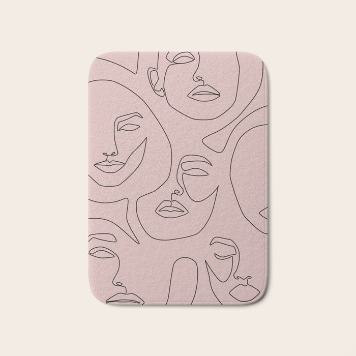 Blush Faces Bath Mat Gallery Image 1
