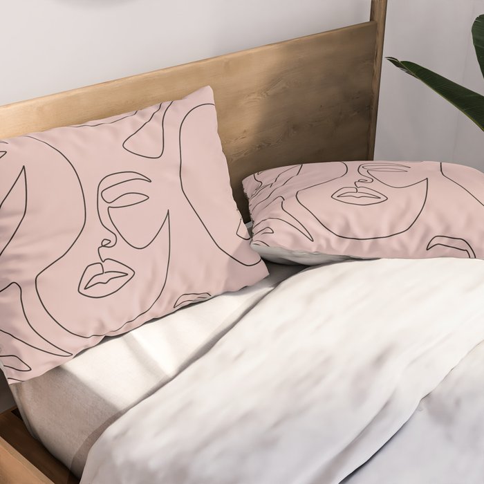 Blush Faces Pillow Sham Gallery Image 2