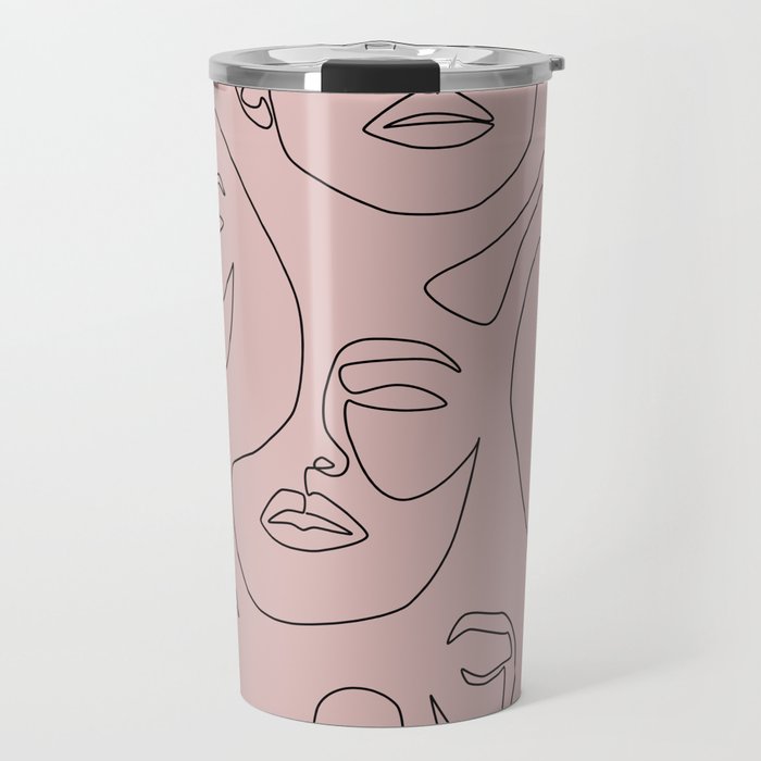 Blush Faces Travel Mug Gallery Image 1