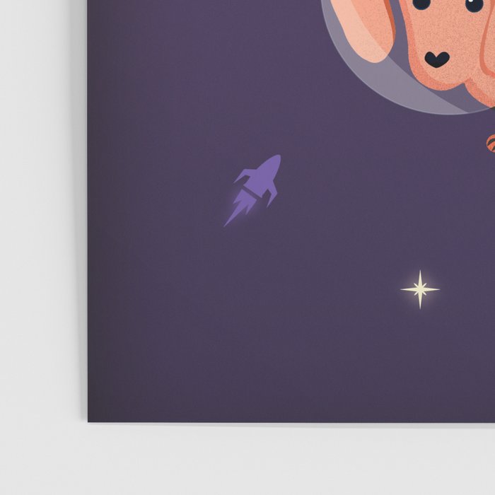 Galaxy Dog with balloons Poster Gallery Image 3