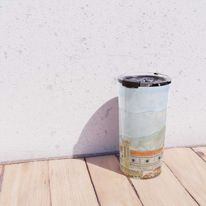 Italy Florence Cathedral Duomo watercolor painting Travel Mug Gallery Image 4