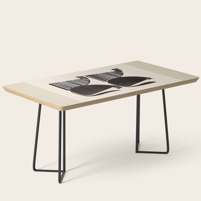Minimalist Cats in Black and White Coffee Table Gallery Image 1