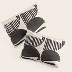 Minimalist Cats in Black and White Pillow Sham Gallery Image 3