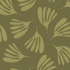 Olive Green Wispy Leaves Contemporary Abstract Pattern Coffee Mug Gallery Image 2