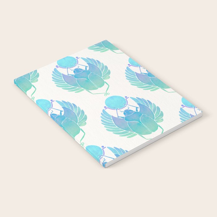 Egyptian Scarab - Turquoise OmbrÃ© Notebook Gallery Image 2